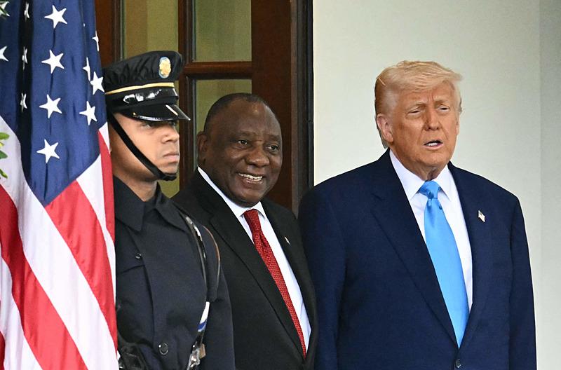 Ramaphosa ve Trump, AFP