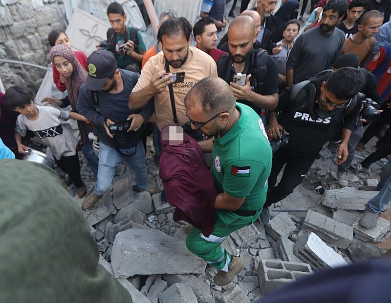 İsrail'den Gazze'ye saldırı, AA