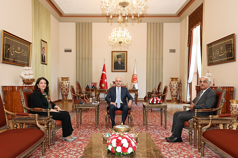 TBMM Başkanı Numan Kurtulmuş, DEM Parti heyetini kabul etti.