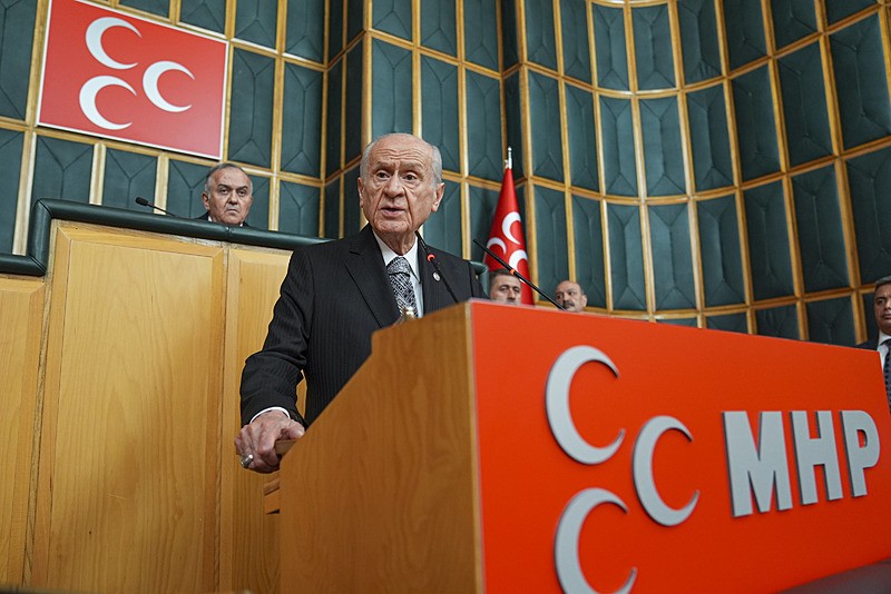 MHP Genel Başkanı Devlet Bahçeli, partisinin TBMM Grup Toplantısı'na katılarak konuşma yaptı (Fotoğraf: AA)