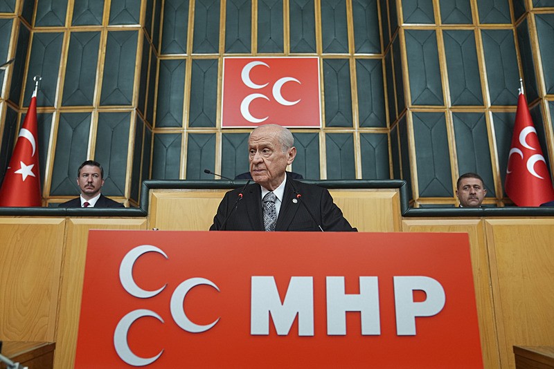 MHP Genel Başkanı Devlet Bahçeli, partisinin TBMM Grup Toplantısı'na katılarak konuşma yaptı (Fotoğraf: AA)