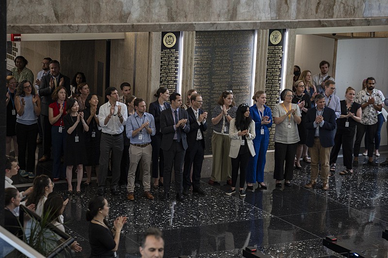 ABD Dışişleri Bakanlığı çalışanları, Washington'da toplu işten çıkarmaları protesto etti, AA