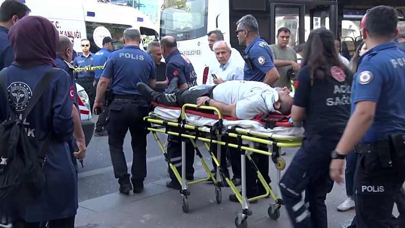 Ankara'da belediye otobüsü kaza yaptı (Fotoğraf: İHA)