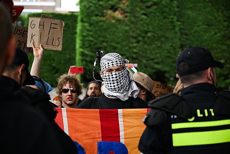 Hollanda'da Filistin protestosu; AA