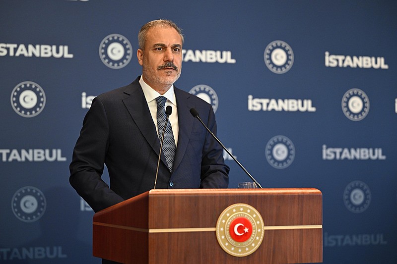 Dışişleri Bakanı Fidan, İstanbul'daki Balkan Barış Platformu toplantısının ardından konuştu. (AA)