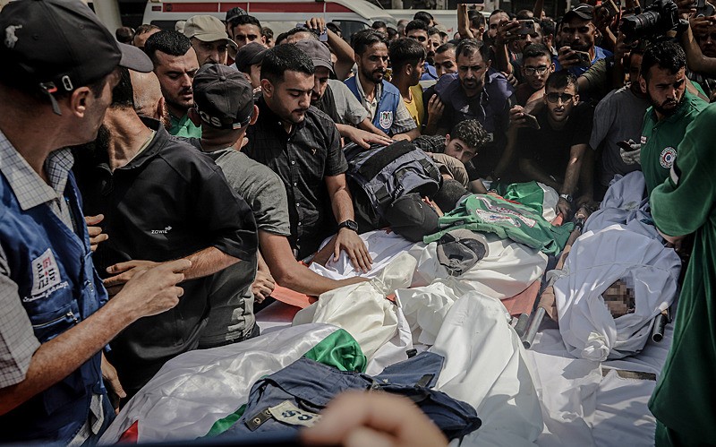 Beş gazeteci için cenaze töreni, AA