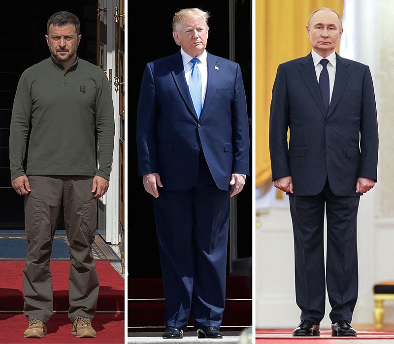 Zelenskiy, Trump, Putin, AFP