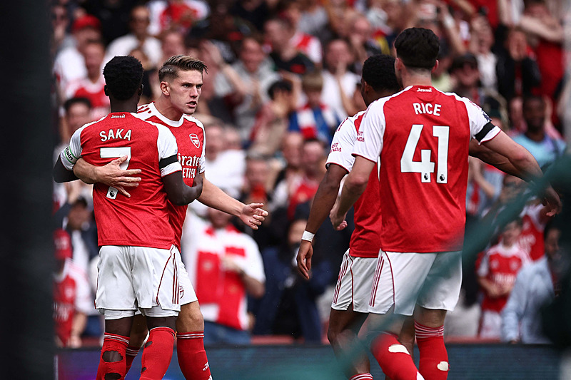 Viktor Gyökeres'in gol sevinci (AFP)