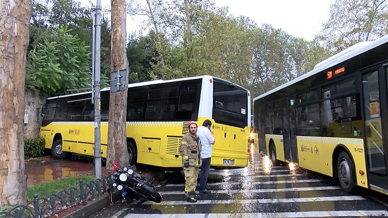 Beşiktaş ve Küçükçekmece'de İETT otobüsü kazası! Motosiklet sürücüsü yaralandı (takvim foto arşiv)