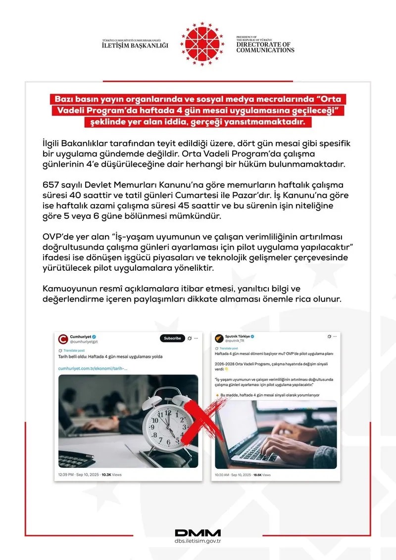 DMM'nin açıklaması.