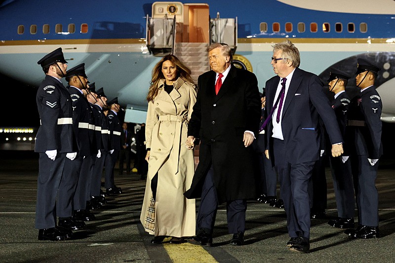 Trump ve Melania Trump, İngiltere'de, Reuters
