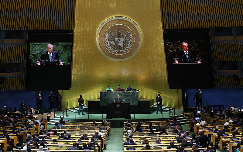 Başkan Erdoğan BM kürsüsünde, AA