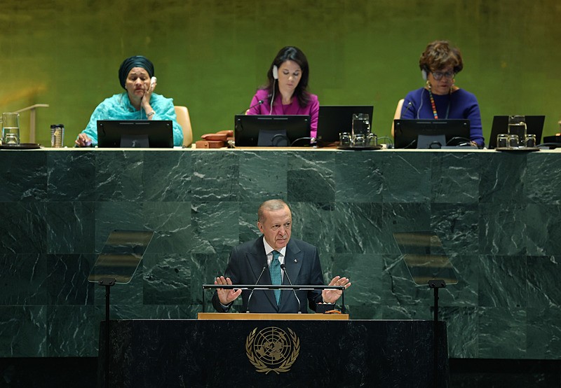 Başkan Recep Tayyip Erdoğan, Birleşmiş Milletler (BM) Genel Kurulu'nda konuştu.