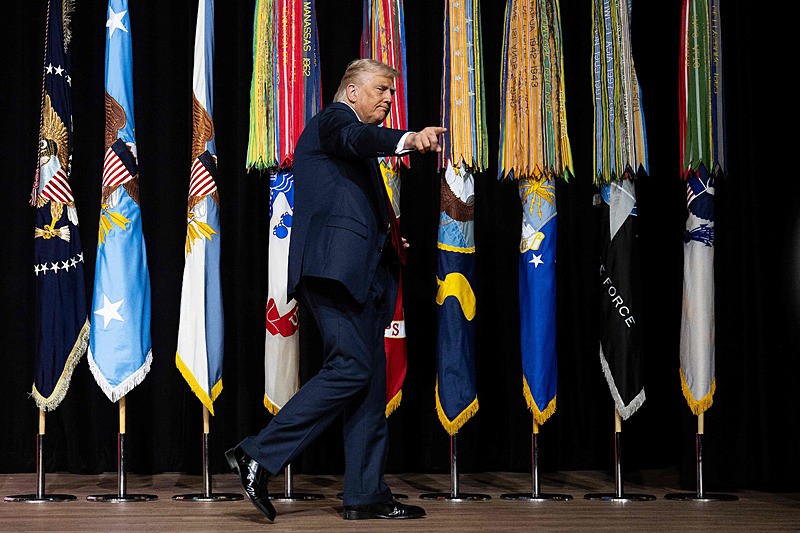 Trump'ın Deniz Piyadeleri Müzesi'ndeki konuşması, AFP