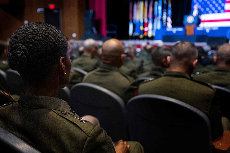 Trump'ın Deniz Piyadeleri Müzesi'ndeki konuşması, AFP