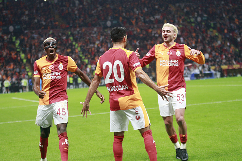 Galatasaray'ın gol sevinci (DHA)