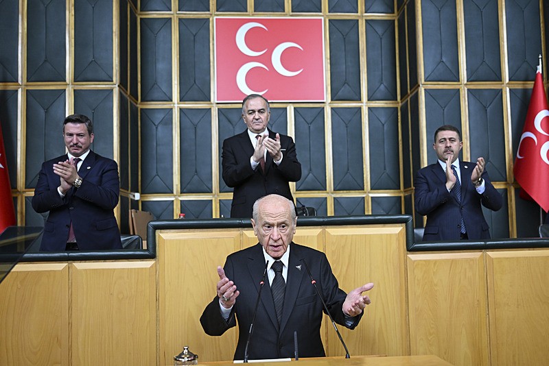 Milliyetçi Hareket Partisi (MHP) Genel Başkanı Devlet Bahçeli, partisinin TBMM'deki grup toplantısına katılarak konuşma yaptı (Fotoğraf: AA)