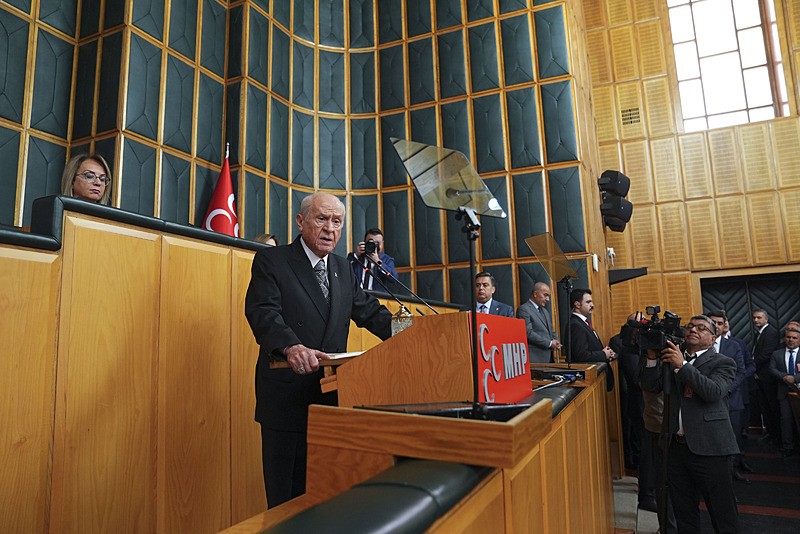 Milliyetçi Hareket Partisi (MHP) Genel Başkanı Devlet Bahçeli, partisinin TBMM Grup Toplantısı'na katılarak konuşma yaptı (Fotoğraf: AA)