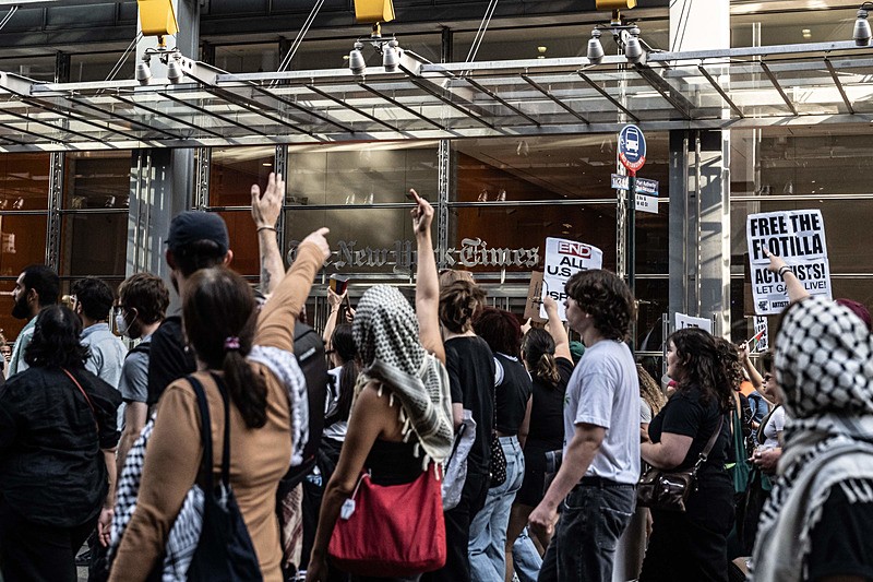 New York Times önünde Filistin protestosu, AFP