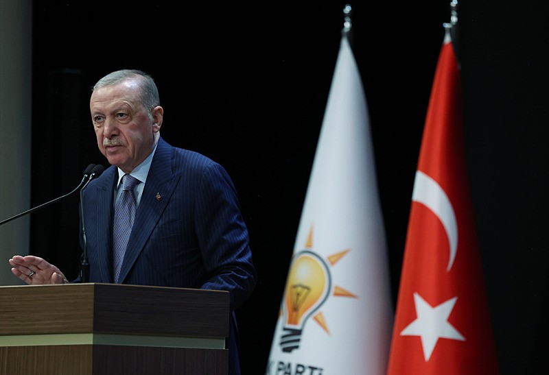 Başkan ve AK Parti Genel Başkanı Recep Tayyip Erdoğan, AK Parti Kongre Merkezi'nde partisinin Genişletilmiş İl Başkanları Toplantısı'na başkanlık etti (Fotoğraf: AA)