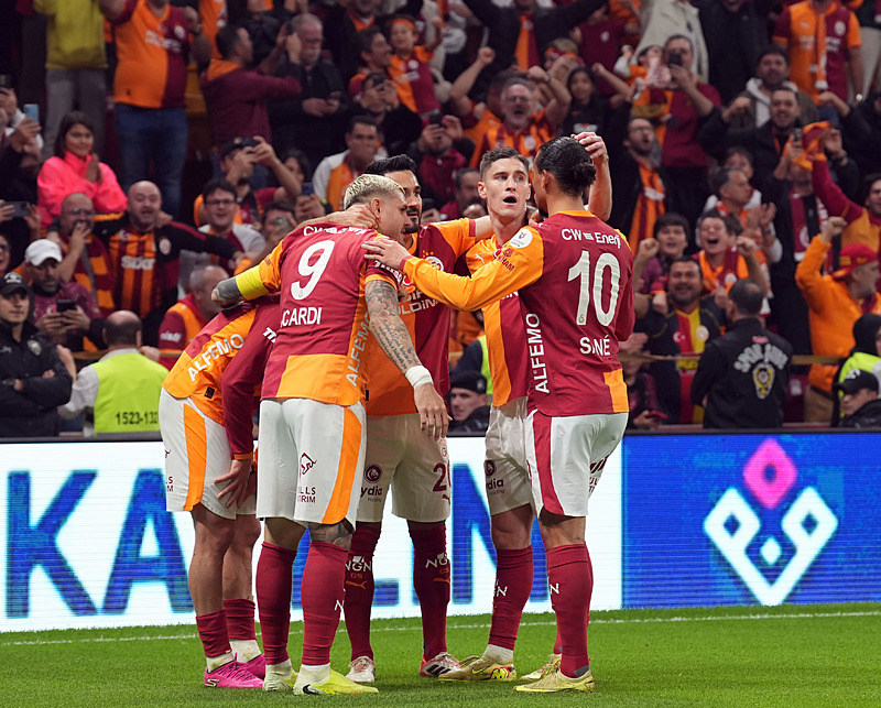 Galatasaray'ın gol sevinci (İHA)