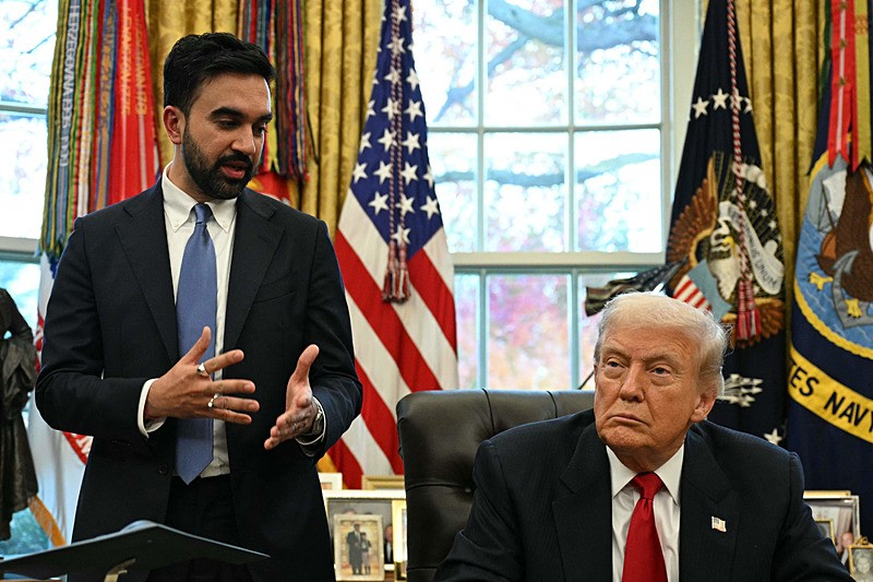 Trump, Mamdani ile Beyaz Saray'daki görüşmesi için ʺüretken bir toplantıʺ yaptıklarını belirtti. (AFP)