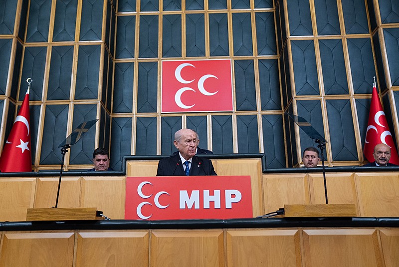 Milliyetçi Hareket Partisi (MHP) Genel Başkanı Devlet Bahçeli, partisinin TBMM Grup Toplantısı'na katılarak konuşma yaptı (Fotoğraf: AA)