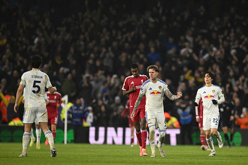 Leeds United ile Liverpool 3-3 berabere kaldı (AFP)
