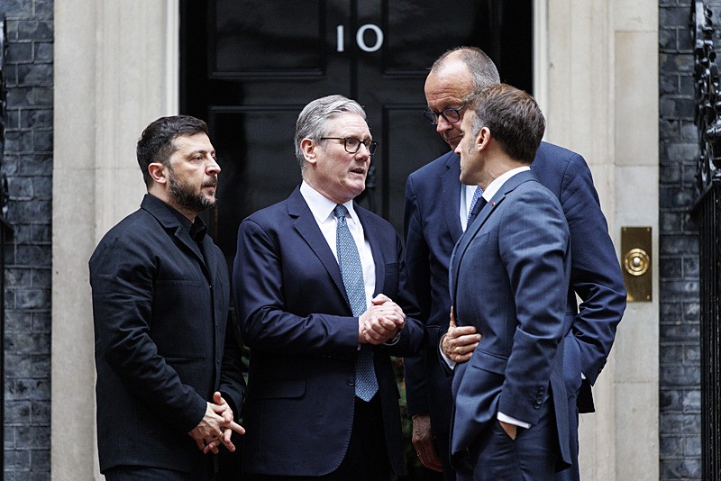 Zelenskiy, Starmer, Merz ve Macron, EPA