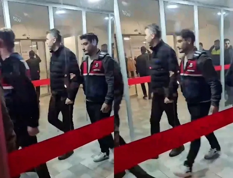 Mehmet Akif Ersoy'un gözaltına alındığı anlar.