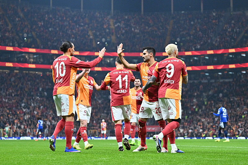 Galatasaray'ın gol sevinci (İHA)