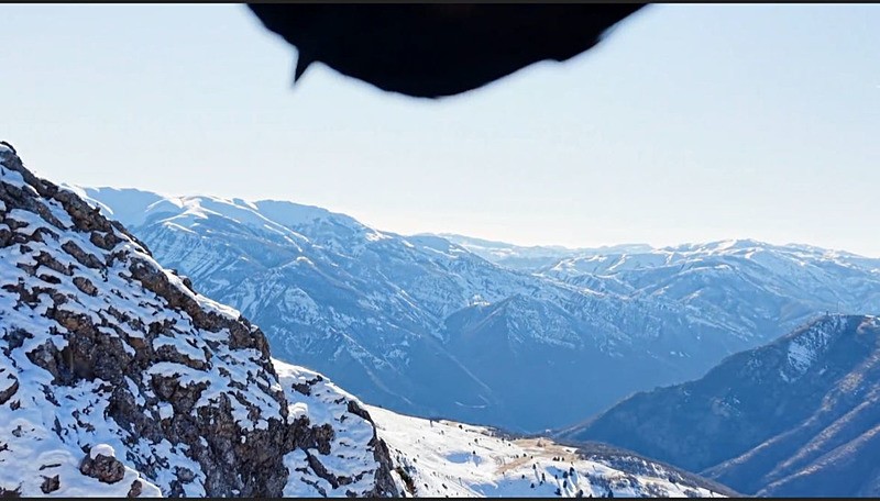 3 bin rakımlı Sultanbaba Dağı'nda çekim için kullanılan dron havada süzülen bir kartal tarafından kapılarak götürüldü 