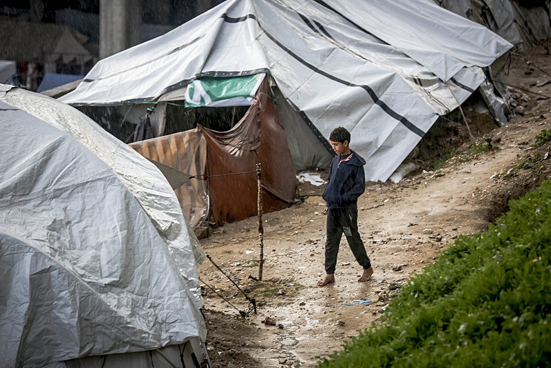 Gazze’de kış şartları Filistinlilerin yaşamını zorlaştırıyor (AA)