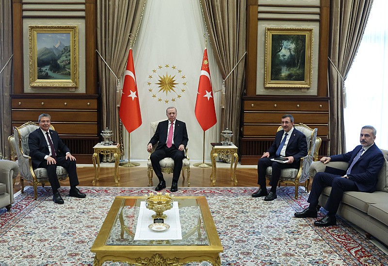 Başkan Erdoğan KKTC Başbakanı Ünal Üstel'i kabul etti: "Sizin gücünüzle rahat ediyoruz"-3