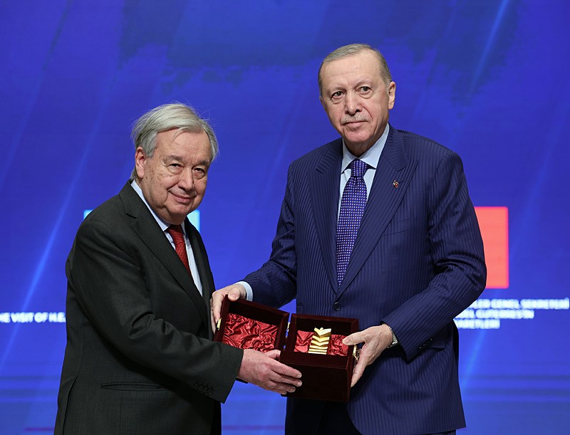 Guterres’e Atatürk Uluslararası Barış Ödülü: Başkan Erdoğan bizzat takdim etti-5