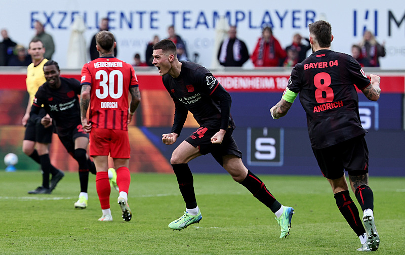 Heidenheim ile Leverkusen'in 6 gollü düellosunda kazanan yok: 3-3-2