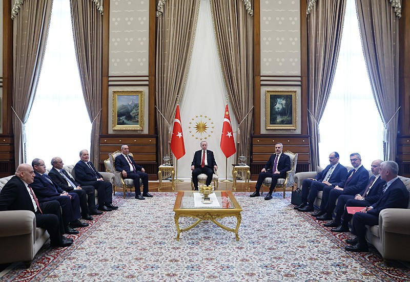 Külliye'de Filistin teması: Başkan Erdoğan Filistin Devlet Başkan Yardımcısı Hüseyin eş-Şeyh'i kabul etti-4