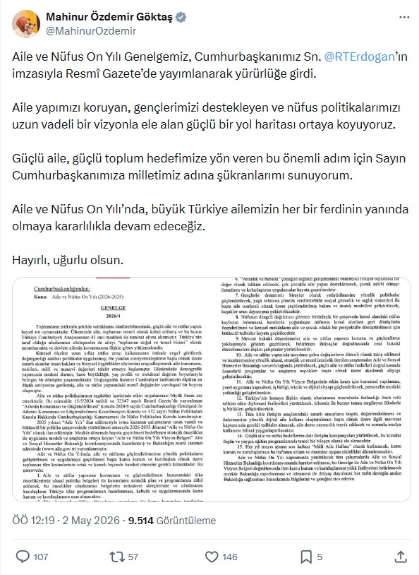 Türkiye'nin cinsiyetsizleştirme ile mücadele planı: Medya ve dijital mecralar denetlenecek | 2026-2035 Aile ve Nüfus Genelgesi-7