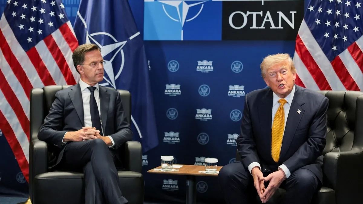 Trump, NATO Zirvesi kapsamında Külliye’de Mark Rutte ile açıklama yaptı.