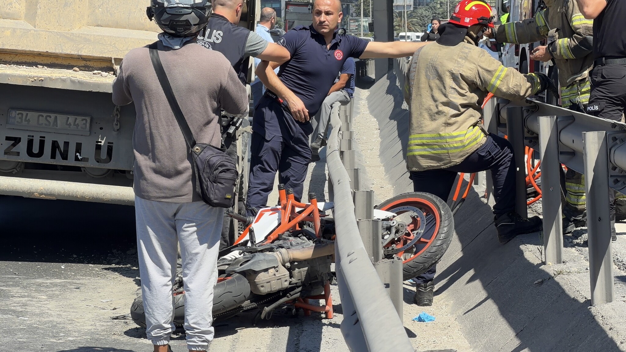 Kazanın ardından motosiklet sürücüsü Can Baldo hayatını kaybetti.