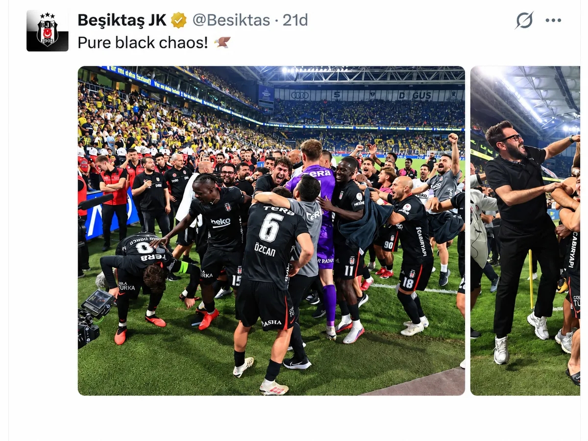 Beşiktaş Fenerbahçe'yi 2-1 yenerek 3 puanın sahibi oldu
