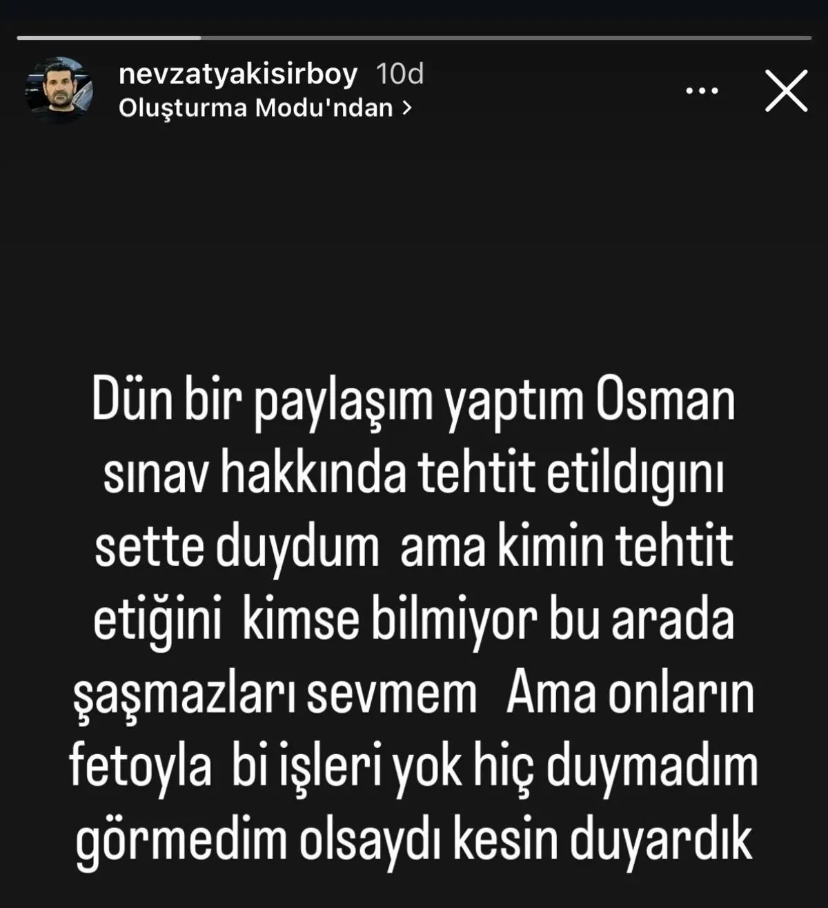 Sette Sınav’ın tehdit edildiğine dair söylentiler duyduğunu aktaran Yakışırboy, Şaşmaz kardeşlerin FETÖ ile bağlantısı olmadığını savundu. 