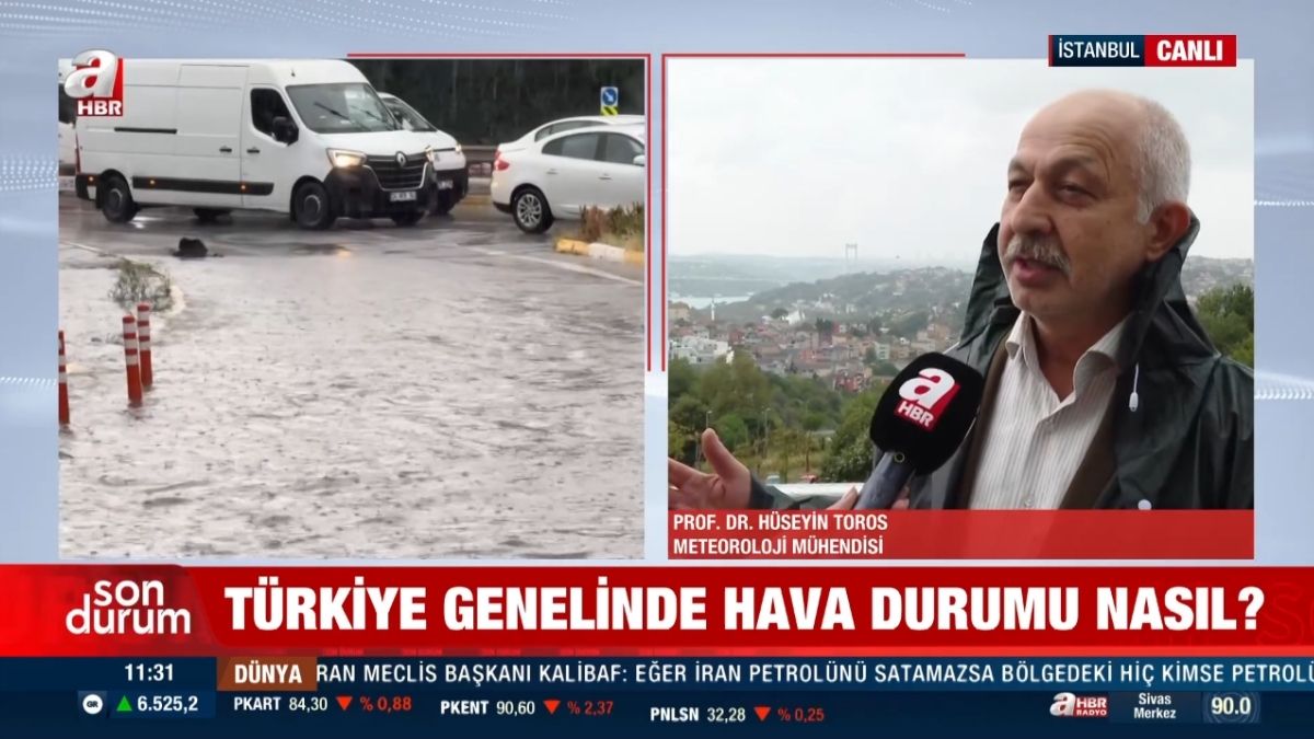 Meteoroloji mühendisi Hüseyin Toros, hava sıcaklıklarındaki değişimi değerlendirdi. (Foto: A Haber TV)