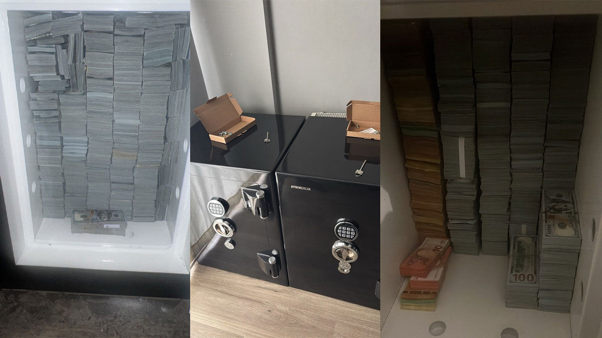 Etkin pişmanlıktan yararlanarak ifade veren İbrahim Doğancıoğlu’nun anlattıkları üzerine Avrupa Konutları 1 Sitesi’ndeki dairede iki siyah kasa bulundu. (Foto: Takvim)