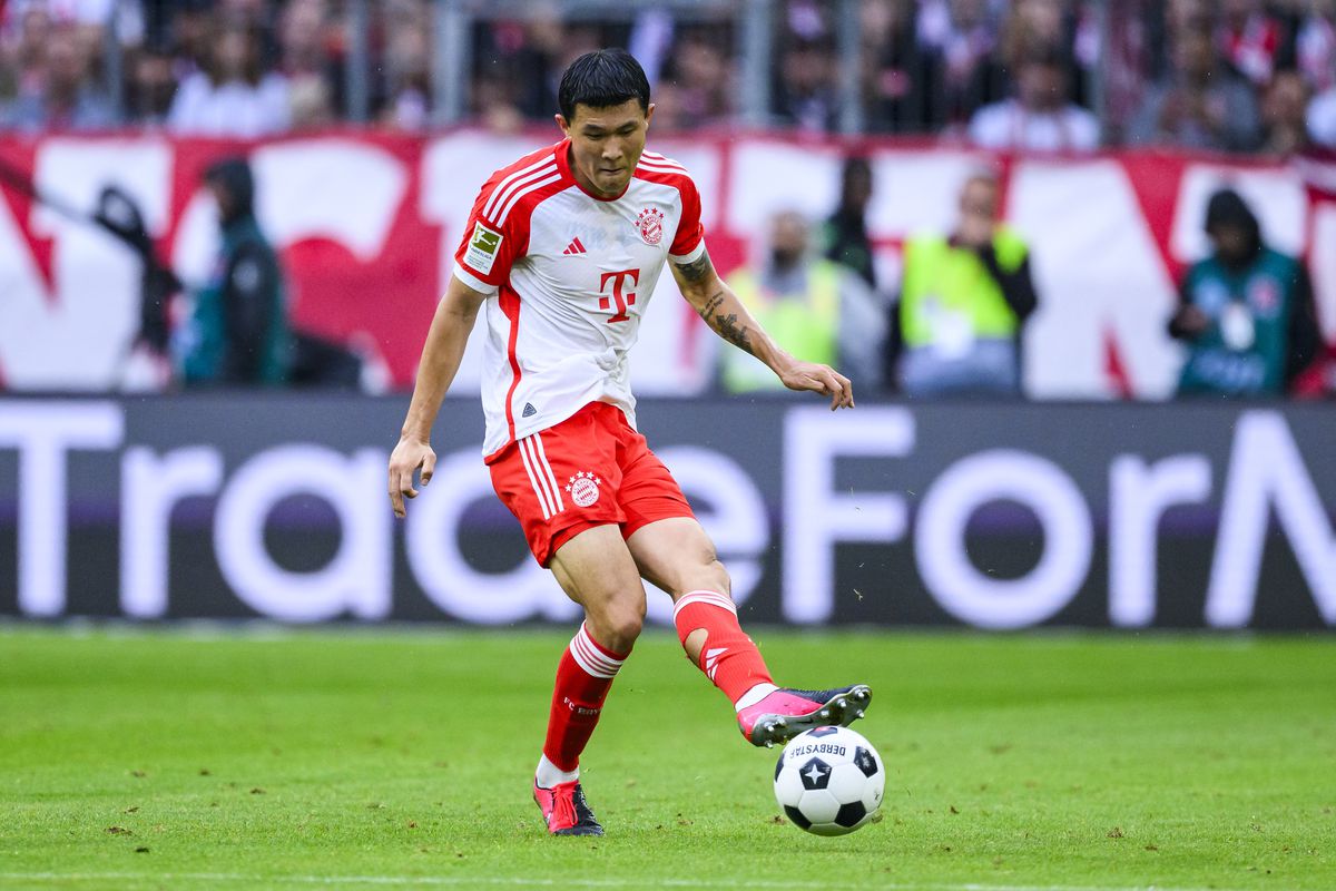 Bayern Münih forması giyen Kim Min-jae, İngiltere Premier Lig ekiplerinden Arsenal'in transfer gündemine girdi. (Fotoğraf: REUTERS)