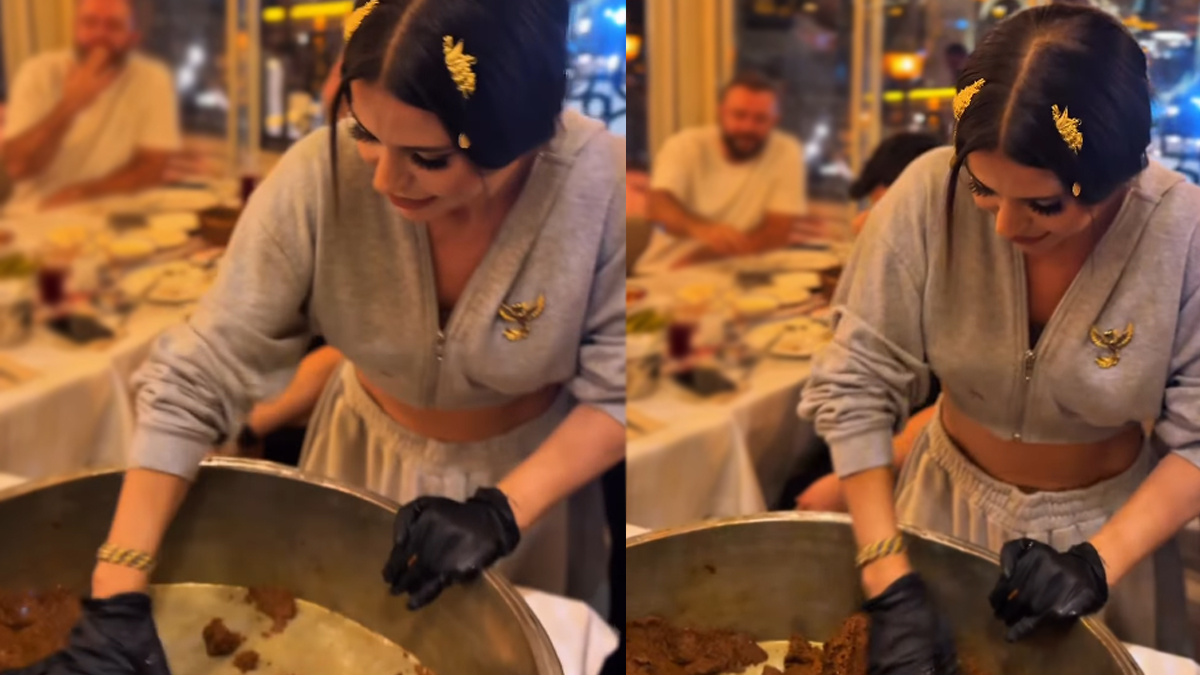 Mardin gezisinde sıra gecesine katılmayı ihmal etmeyen Simge, çiğ köfte yoğurdu.