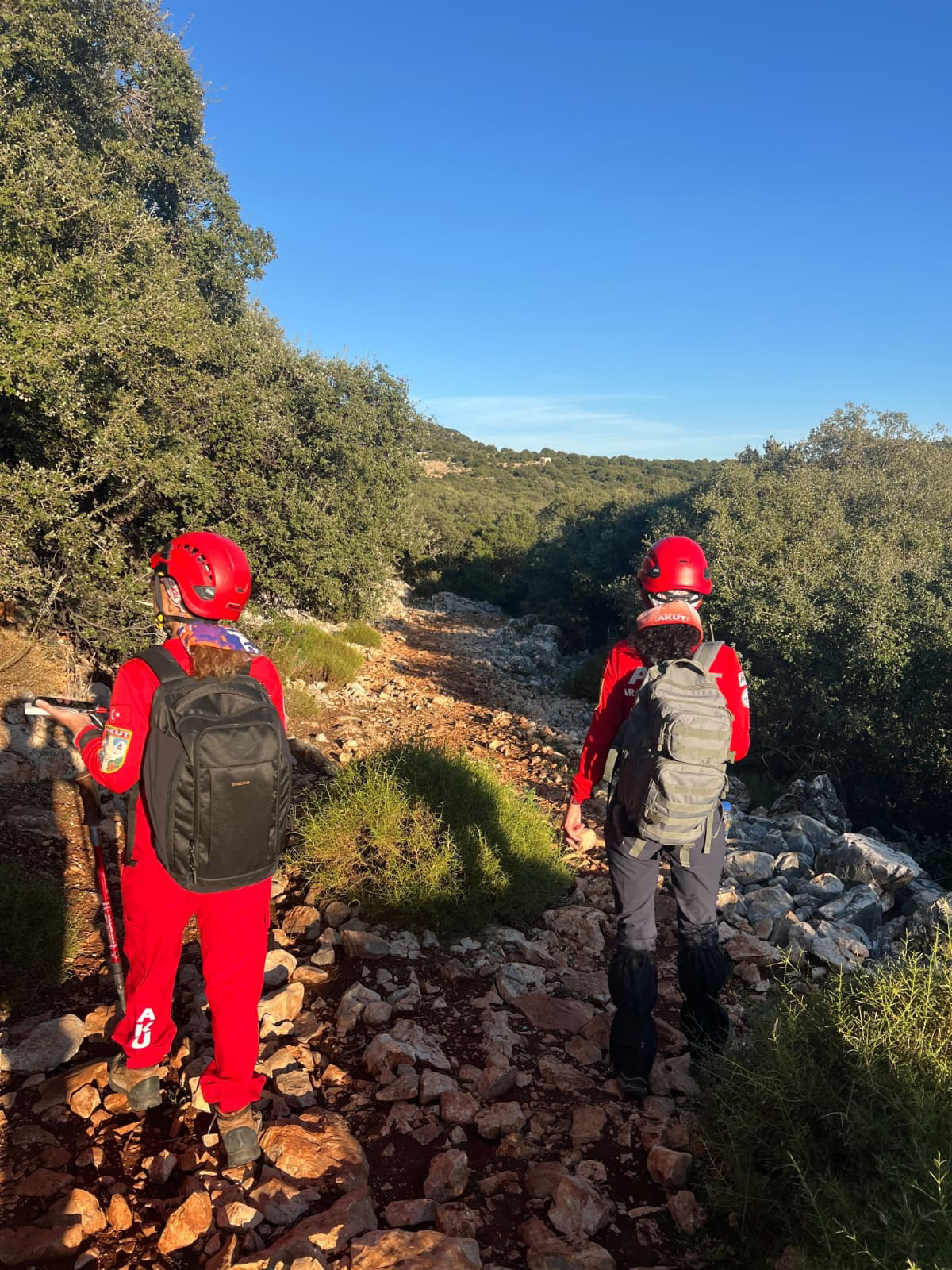 Likya Yolu'nda kaybolan Alman turistin cansız bedenine ulaşıldı. (Foto: DHA)