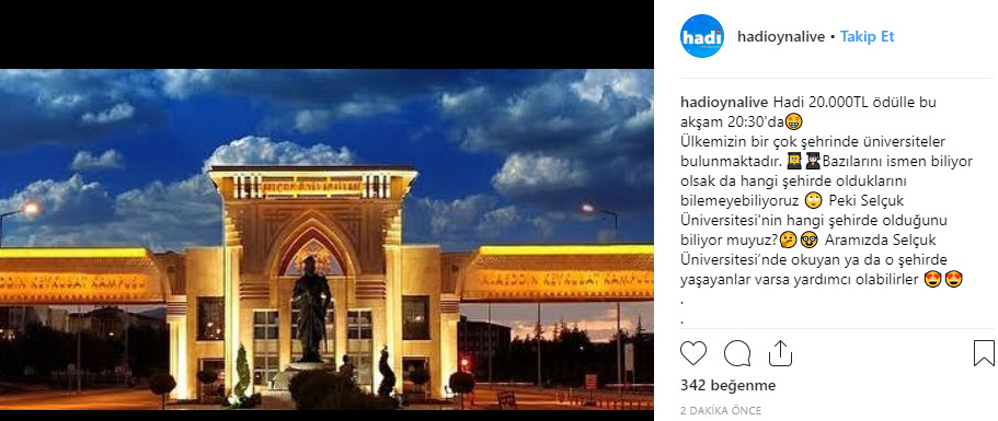 14 Ekim Hadi ipucu sorusu: Selçuk Üniversitesi hangi şehirdedir?
