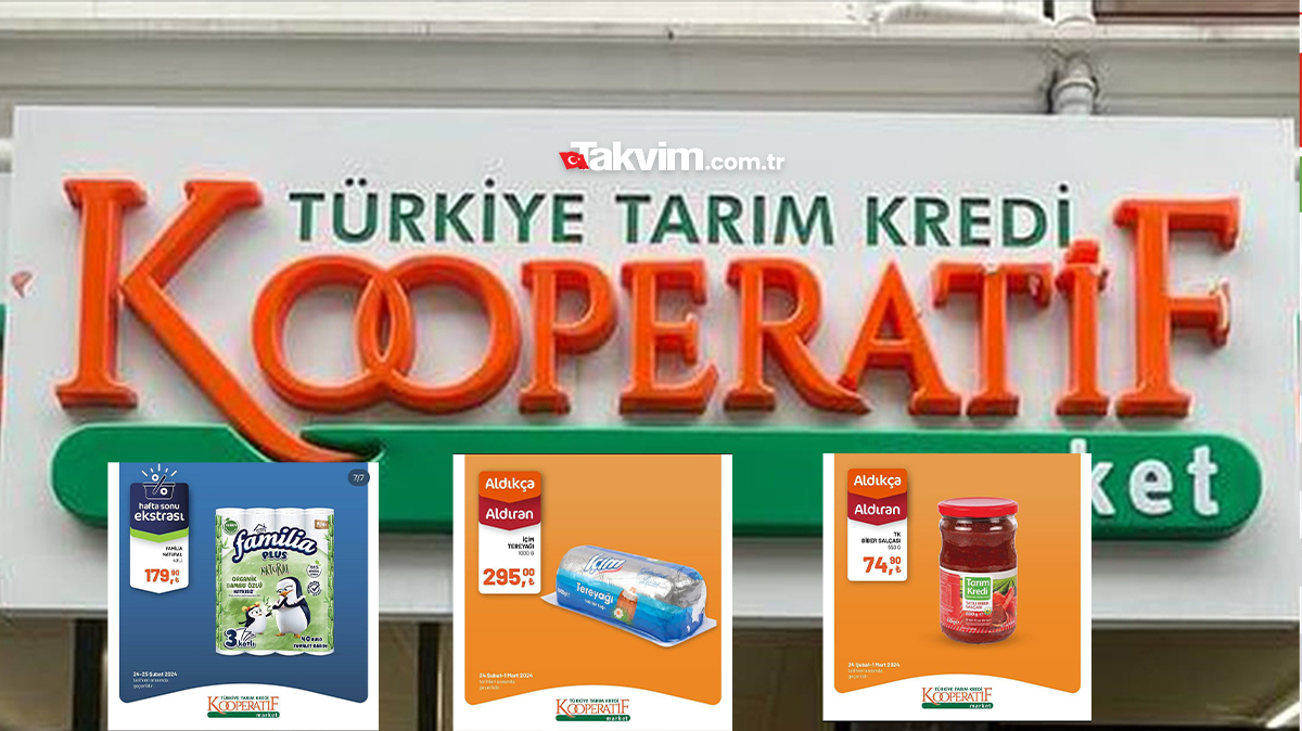 Kooperatif marketleri 29 üründe fiyatları düşürdü! Tarım Kredi 25 Şubat-1 Mart aktüel kataloğu listesi geldi! 40’lı tuvalet kağıdı 170 TL, ayçiçek yağı 42 TL...