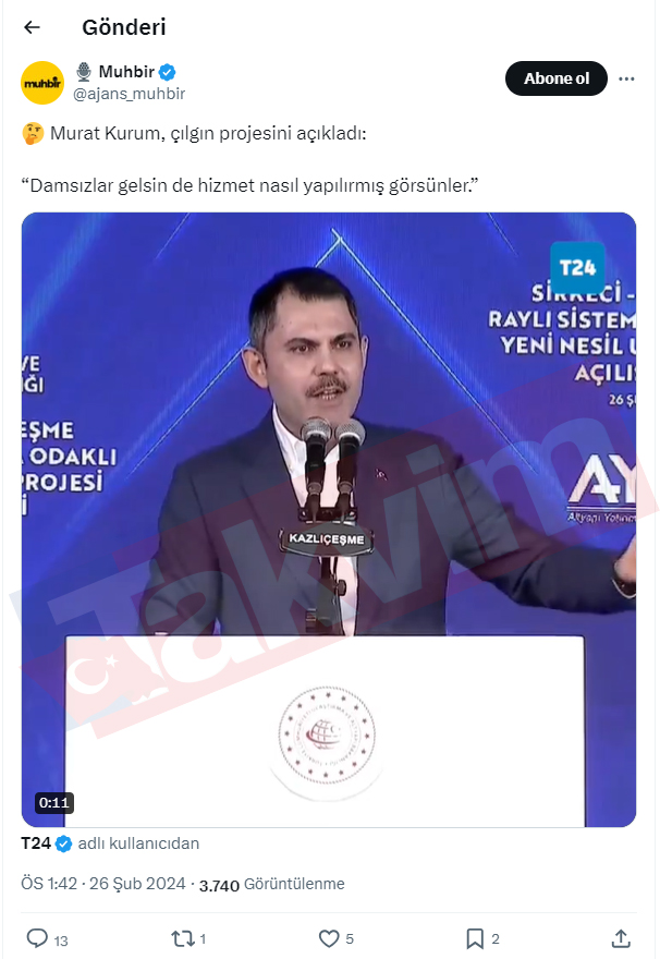 Ekremci fondaşlardan Damsız manipülasyon! T24 yaydı Saraçhane trolleri atladı... Murat Kurum’un Gamsızlar sözünü çarpıttılar
